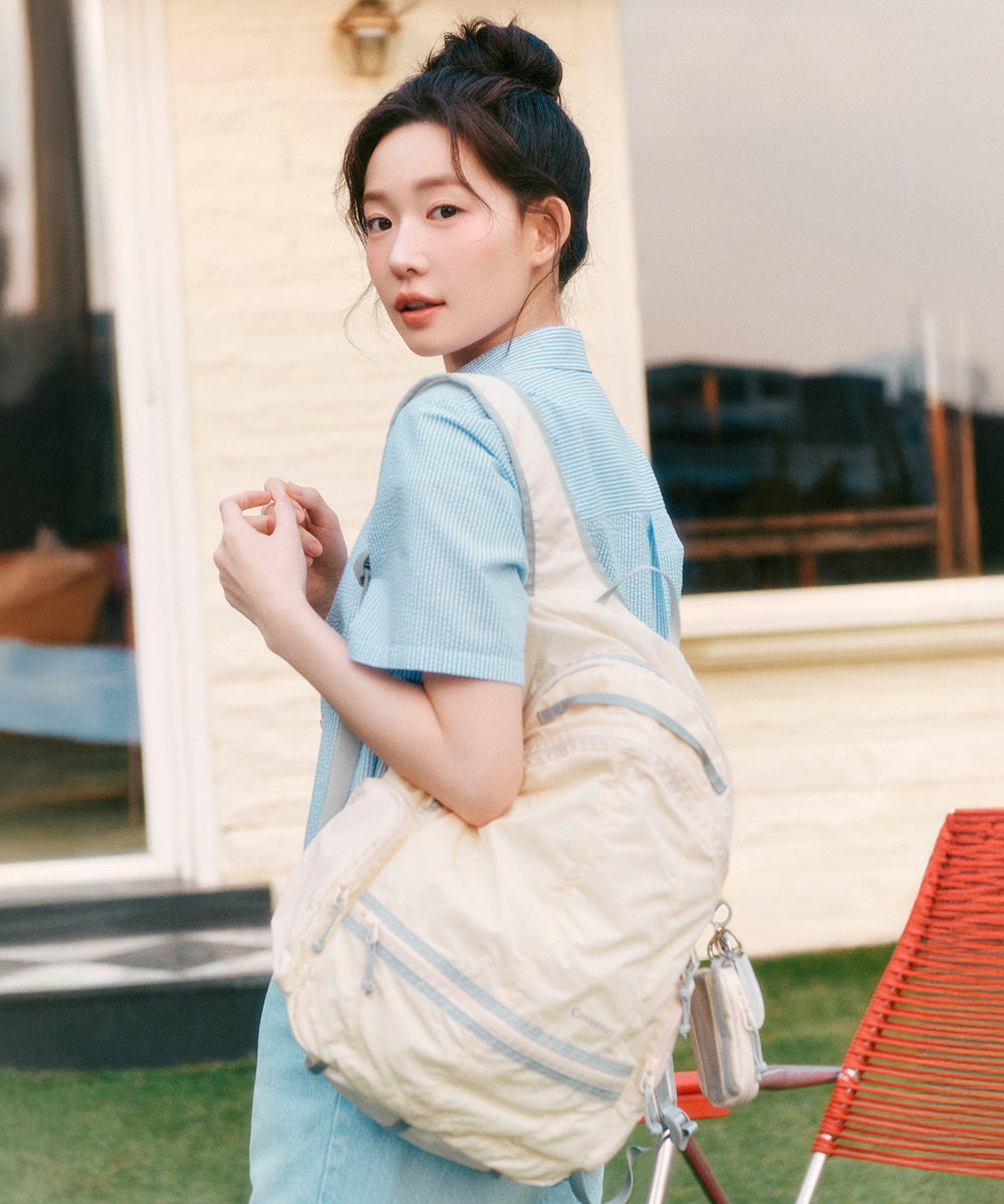 Covernat [worn by Choi Yun-ji] Light Nylon Backpack Ivory