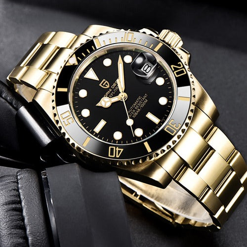 Bagstay B183WC Seiko Move Metal Strap Automatic Wristwatch Sapphire Glass