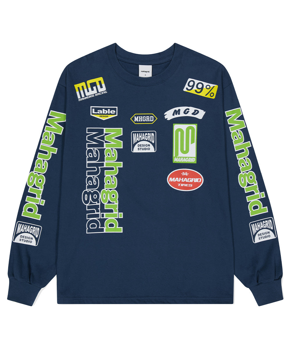 MAHAGRID RACING LS TEE [BLUE]