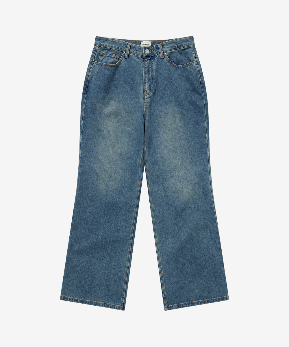 Covernat Ringsa Flare Denim Pants Light Blue