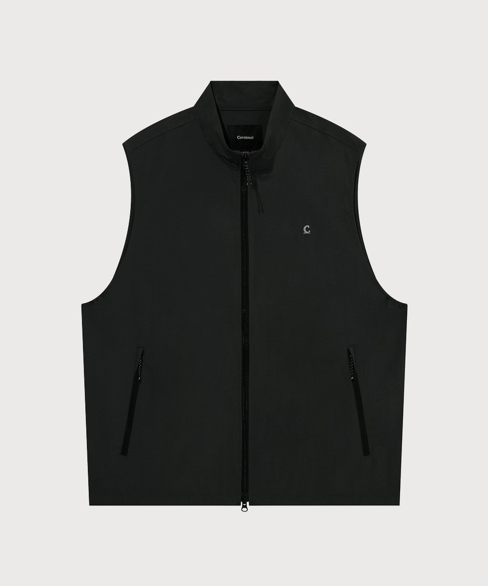 Covernat [SET] Nylon Track Vest Charcoal