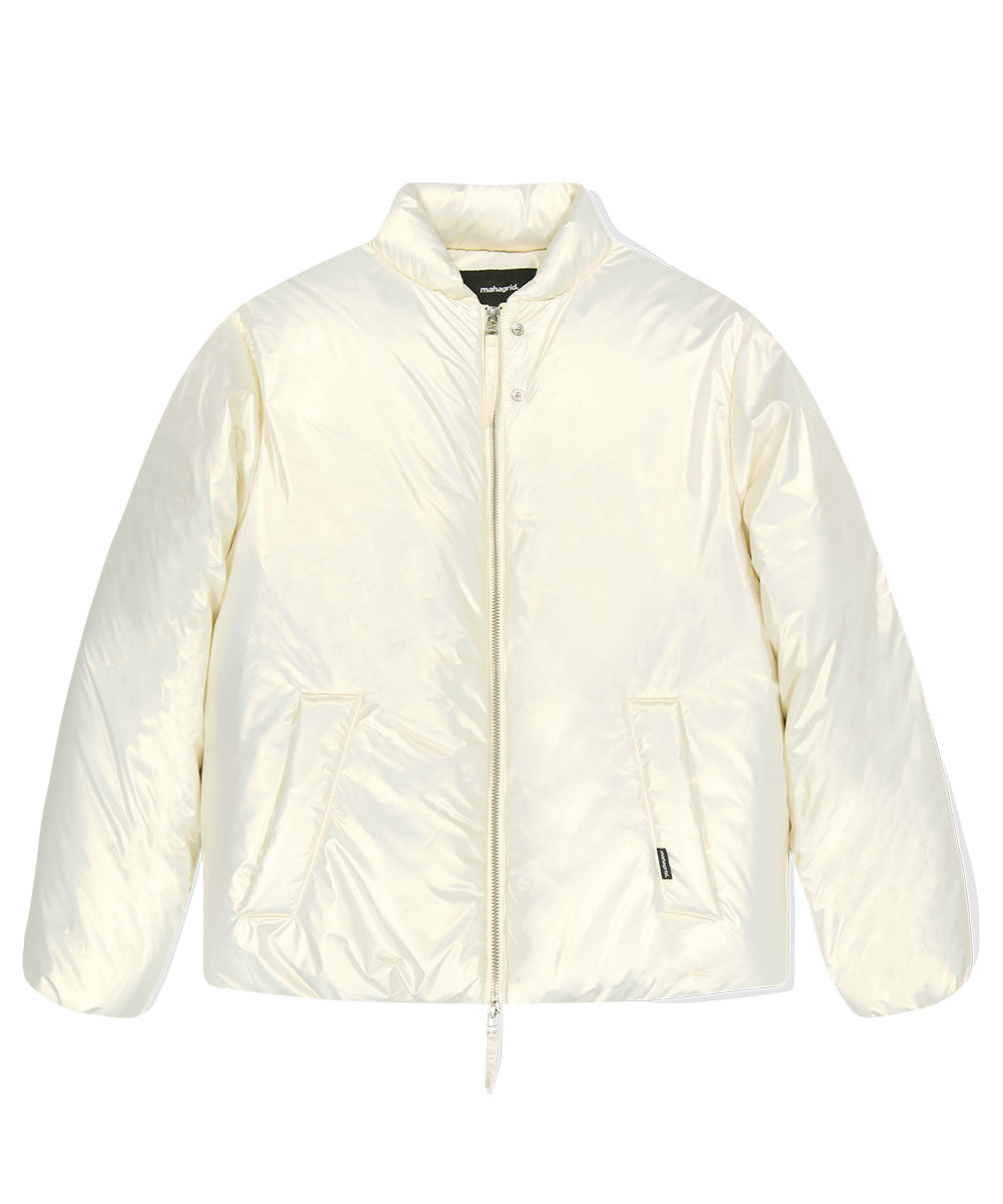 MAHAGRID GLOSSY SHORT DOWN PUFFER[BEIGE]