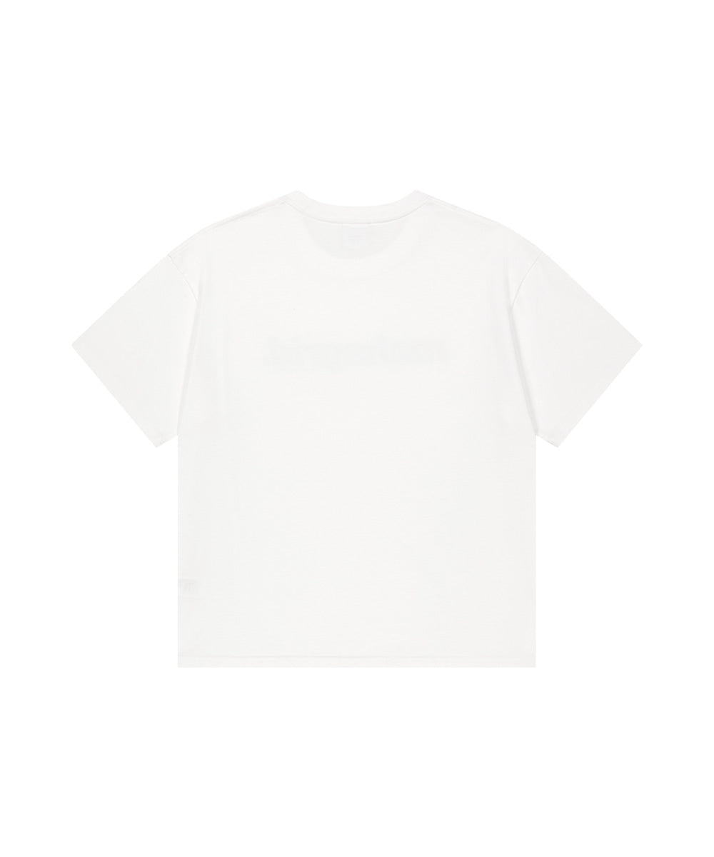MAHAGRID CAMO BASIC LOGO CROP TEE [WHITE]