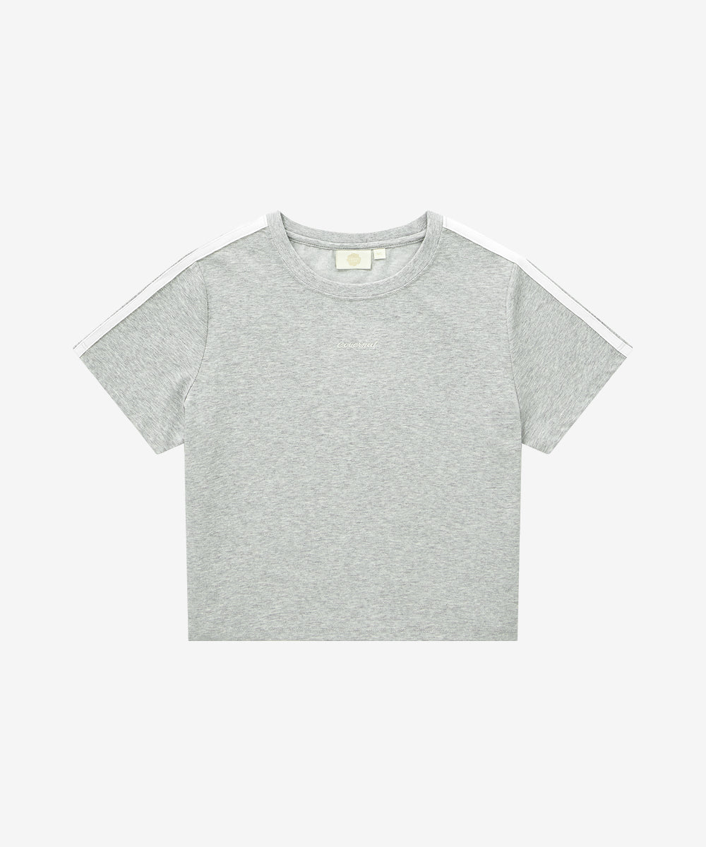 Covernat Women's Comfort Crop T-shirt Melange Grey