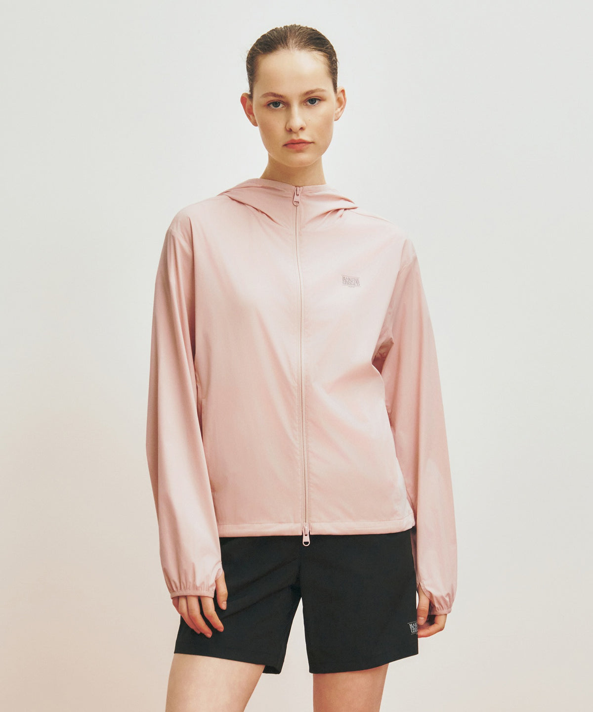 MARITHE SPORT HOODIE WINDBREAKER pink