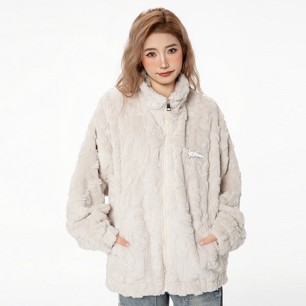 Gababa Unisex unique pattern fleece jacket perfect for daily wear G78345