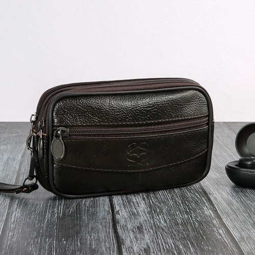 Bagstay ES2107 Premium Simple Cow Leather Pouch Clutch Handbag
