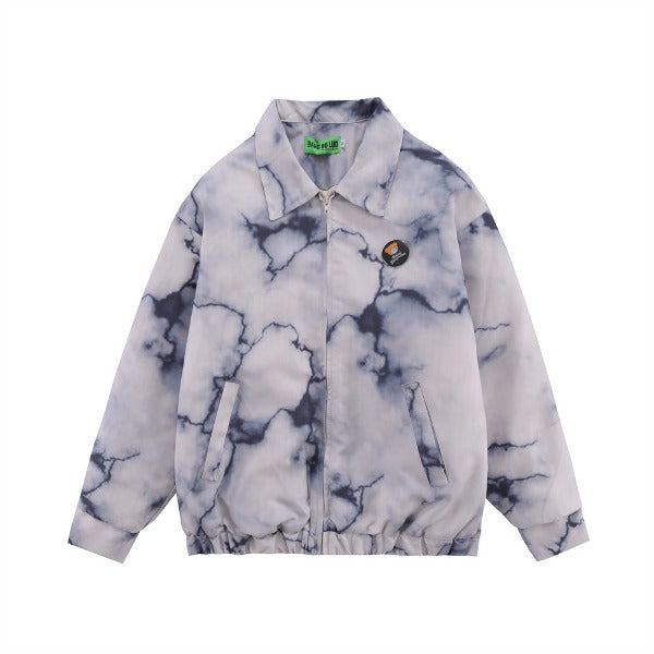 Gababa Unisex zip-up jacket for a hip, daily tie-dye look G77879