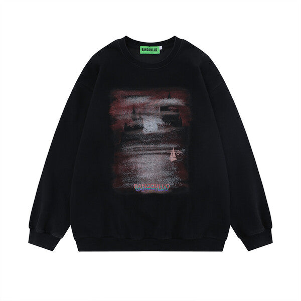 Gababa [Best Seller] Unisex Hip Masterpiece Style Oversized Sweatshirt G77866
