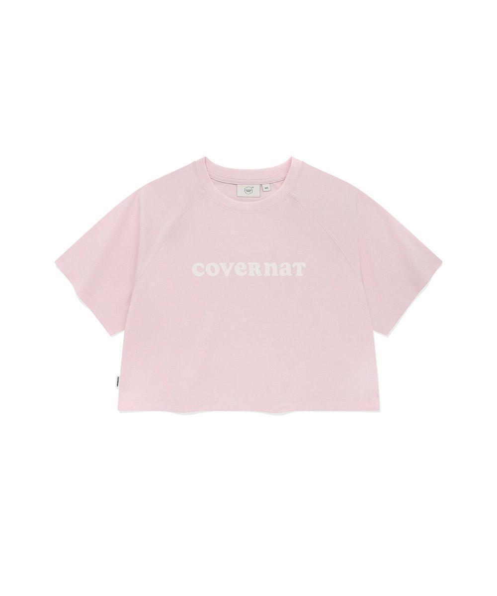 Covernat Women's Cooper Logo Ice Crop T-shirt Light Pink