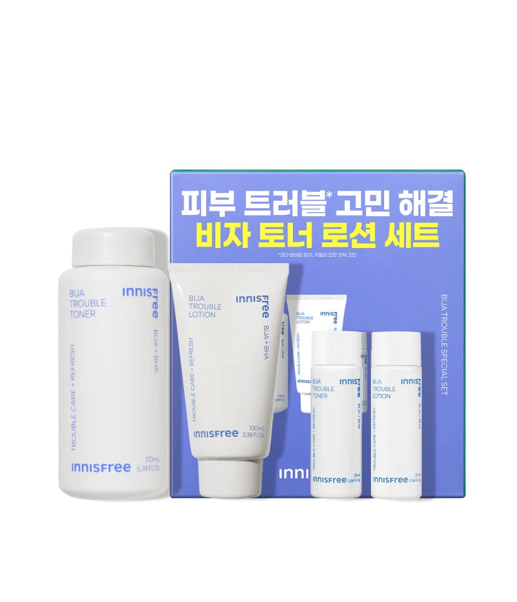 Innisfree Bija Trouble Toner & Lotion 2-Piece Set (170mL+100mL)