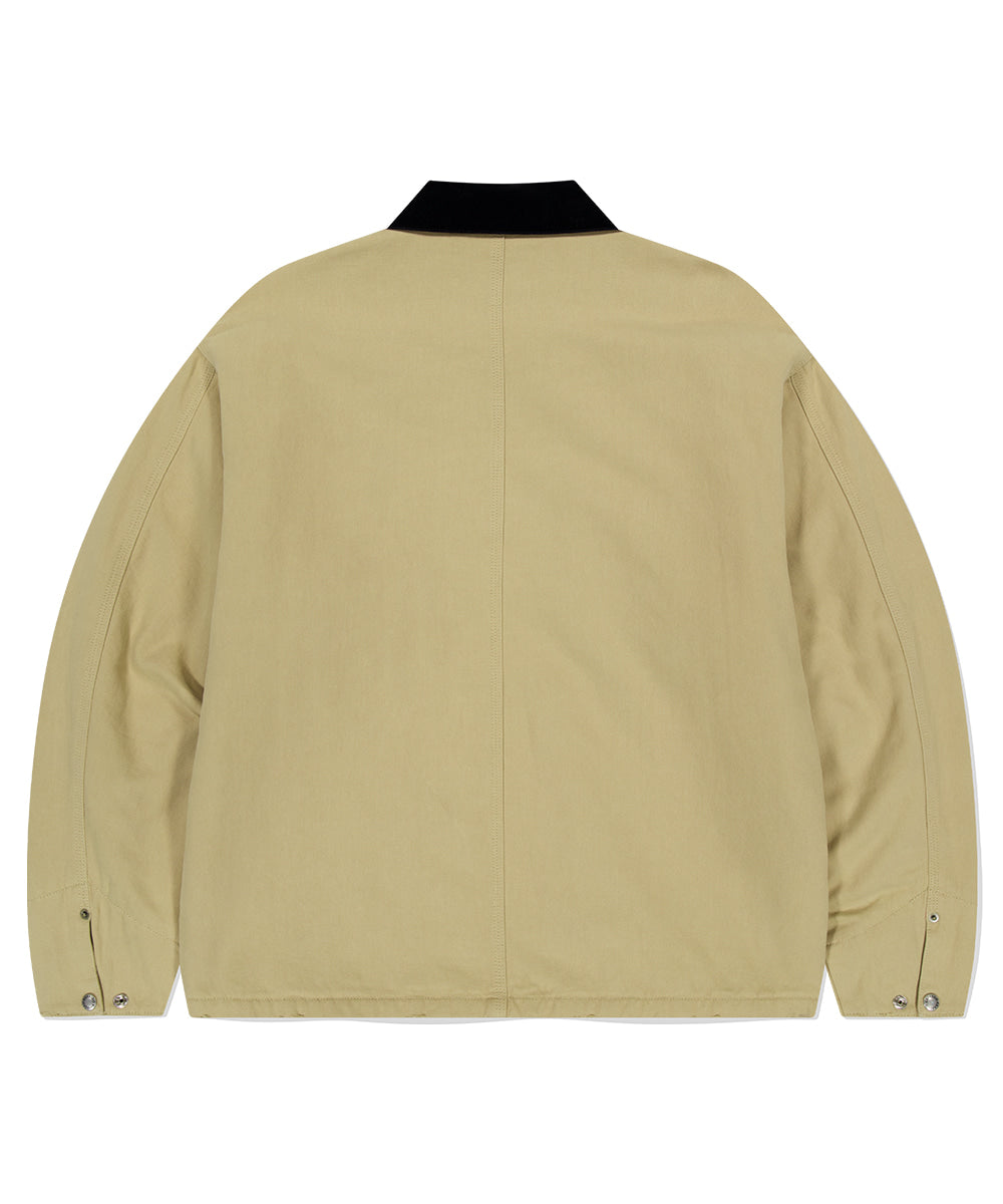 MAHAGRID WASHED WORK JACKET [BEIGE]