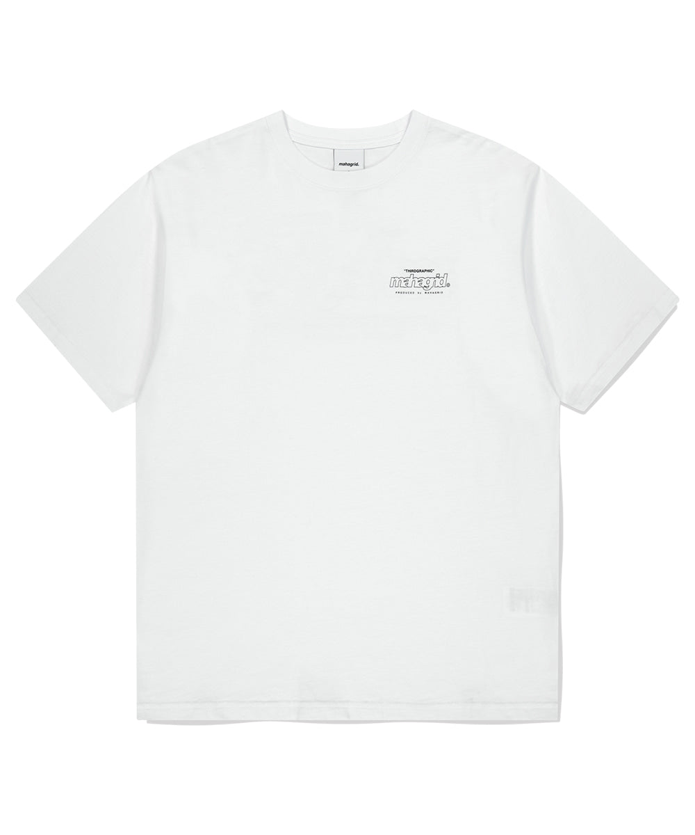 MAHAGRID BACK THIRD LOGO TEE [WHITE]