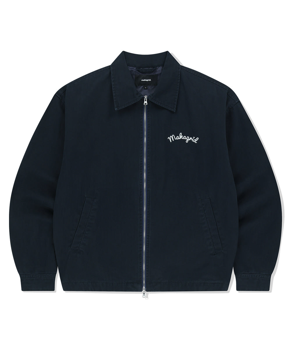 MAHAGRID WASHED DRIZZLER BLOUSON JACKET [NAVY]