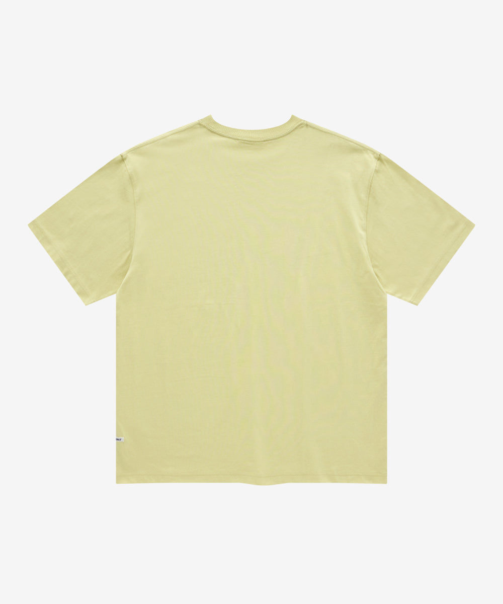 Covernat Typography Grid Graphic T-shirt Dusty Yellow