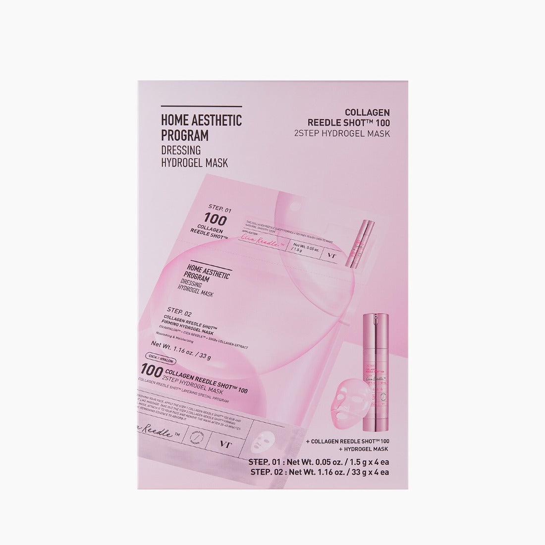 VT Cosmetics Collagen Reedle Shot 100 2-Step Hydrogel Mask (4ct)