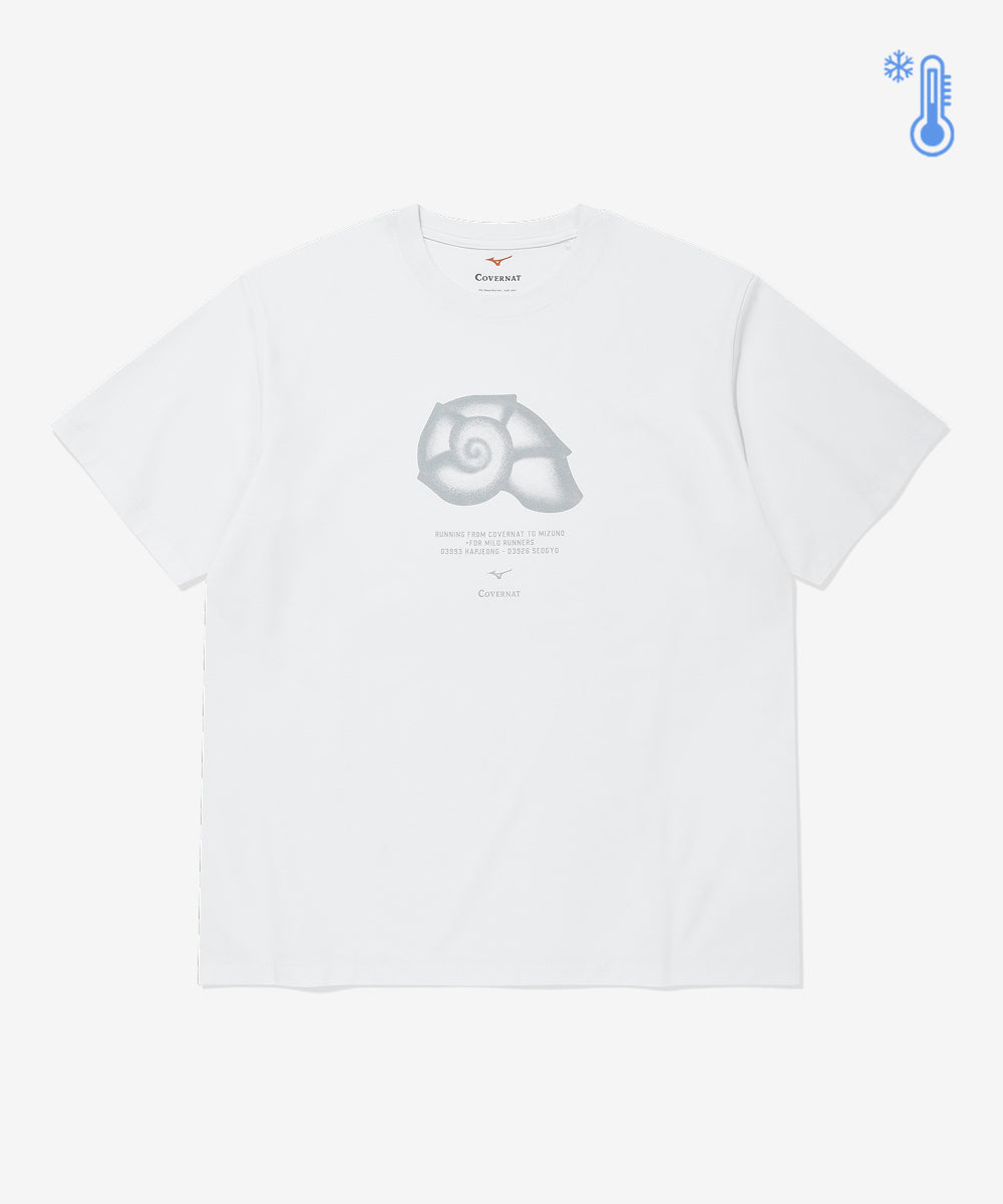 Covernat X Mizuno Cool Cotton Shell Graphic T-shirt White