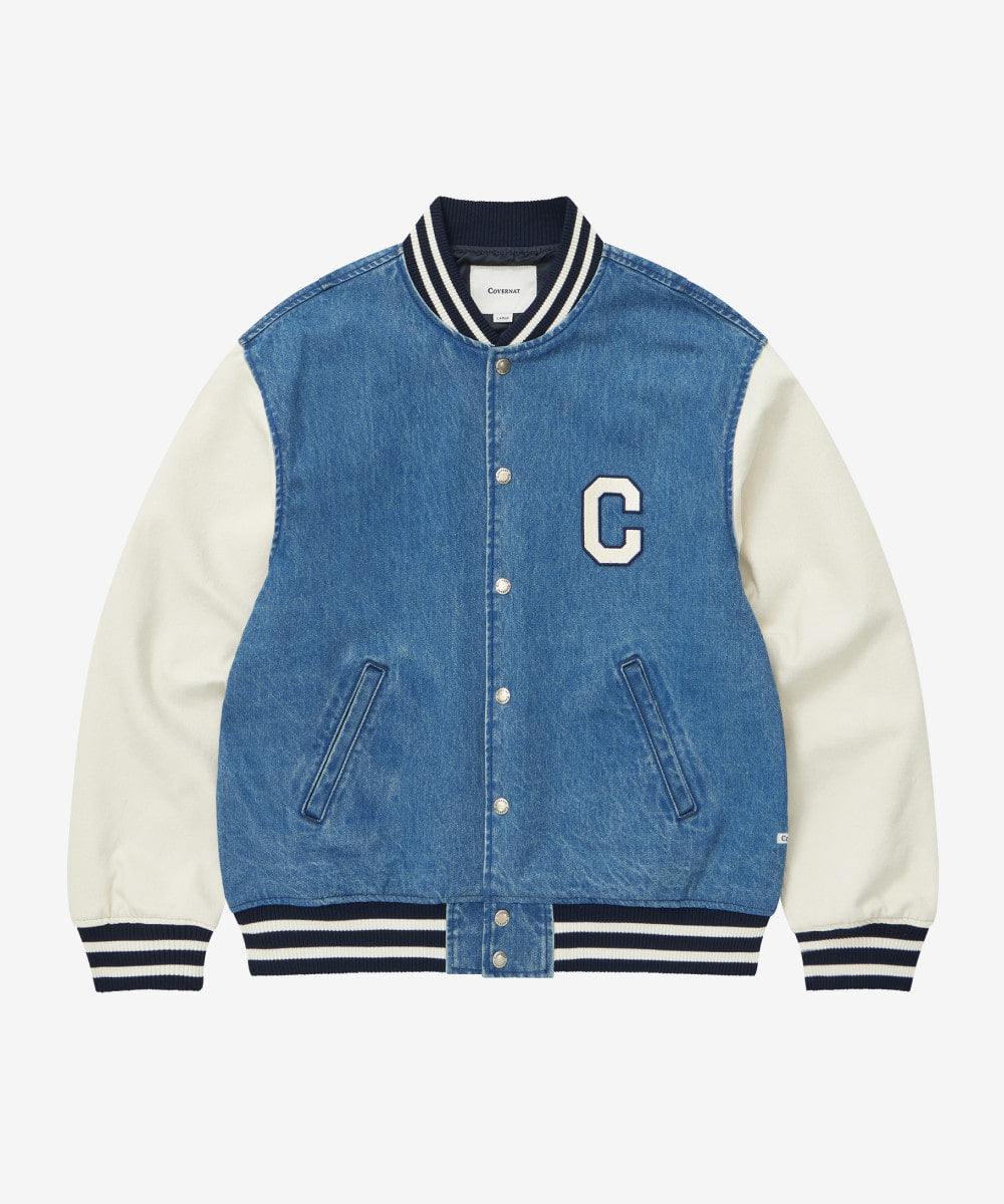 Covernat [Worn Subin] Ringsa C Logo Denim Varsity Blue