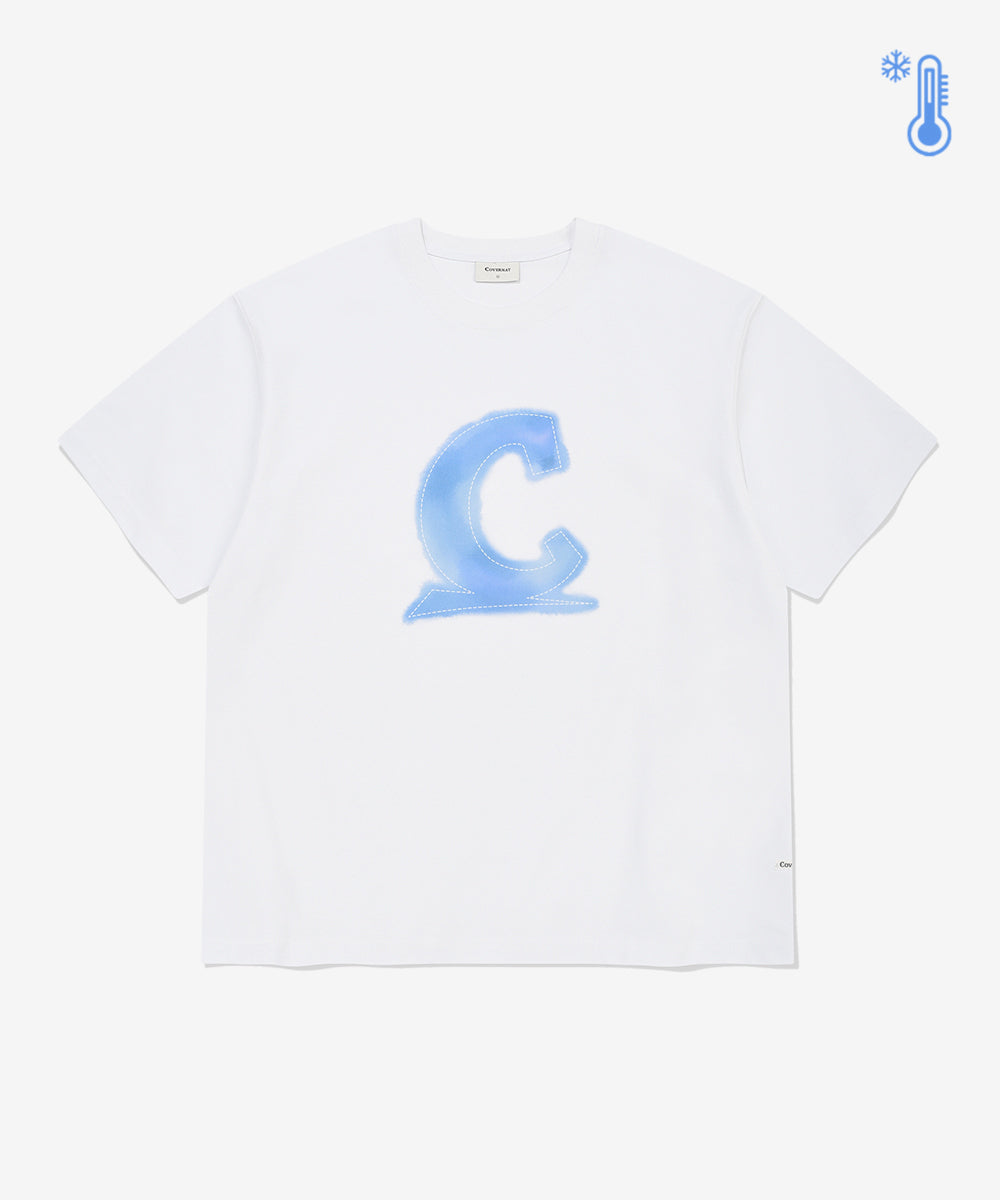 Covernat [Subin Worn] Cool Cotton Signature Symbol Graphic T-shirt White