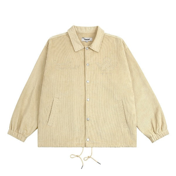 Gababa Unisex Oversized Collar Long Sleeve Shirt with Slim-Slimming Waist Fit G78005 (Plus Size M~XL)