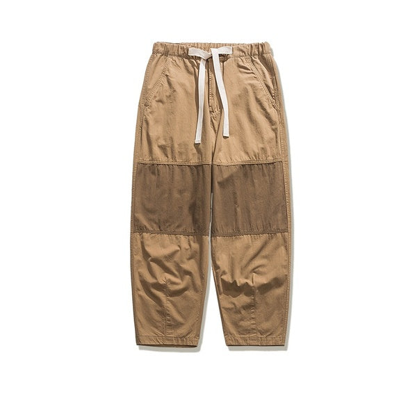 Gababa [Popular] Unisex Contrast String Banding Pants G77652 (Plus Size S~2XL)