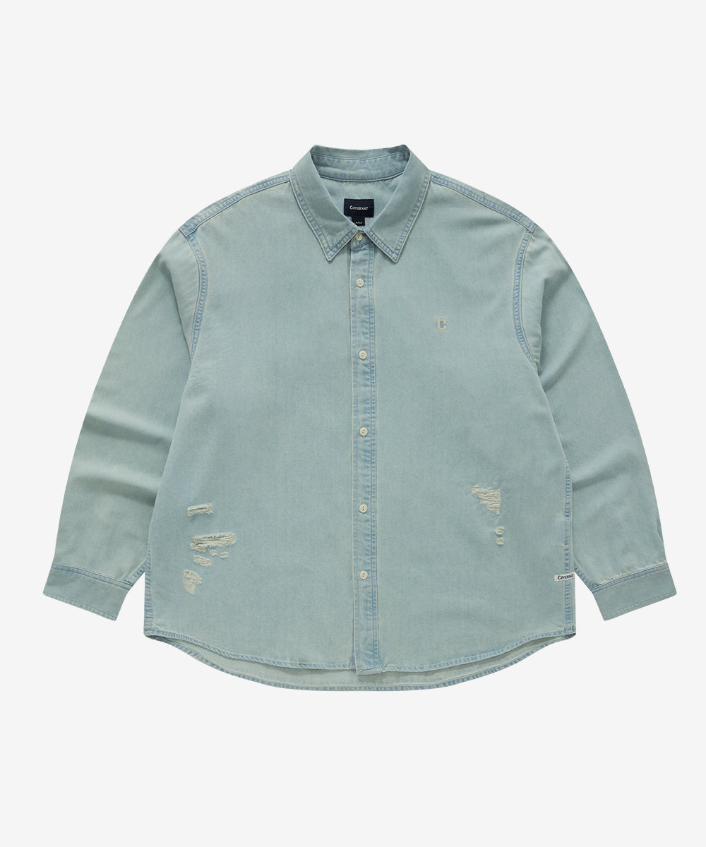 Covernat C Logo Denim Shirt Dusty Blue