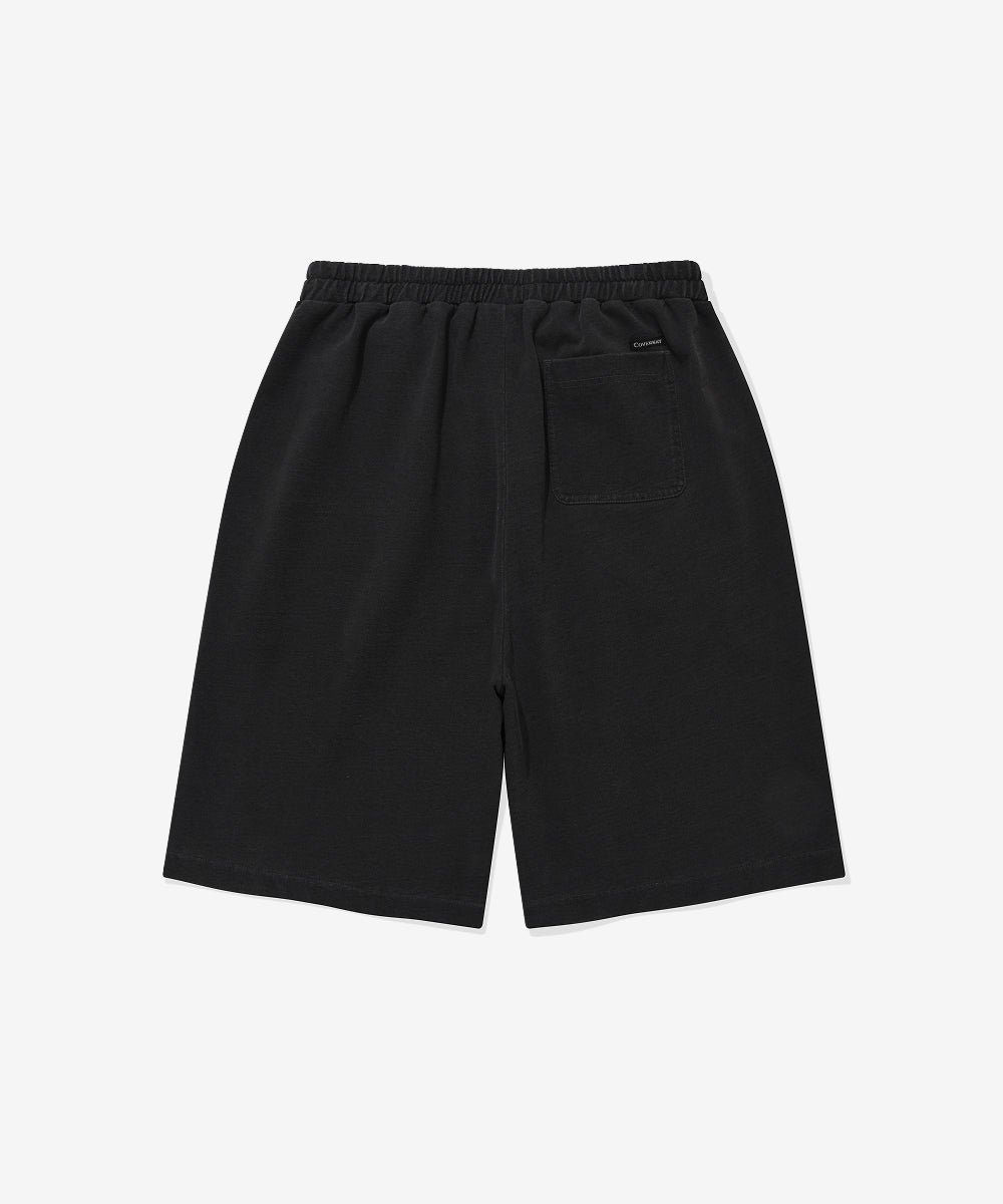 Covernat C Logo Bermuda Denim Sweat Shorts Black