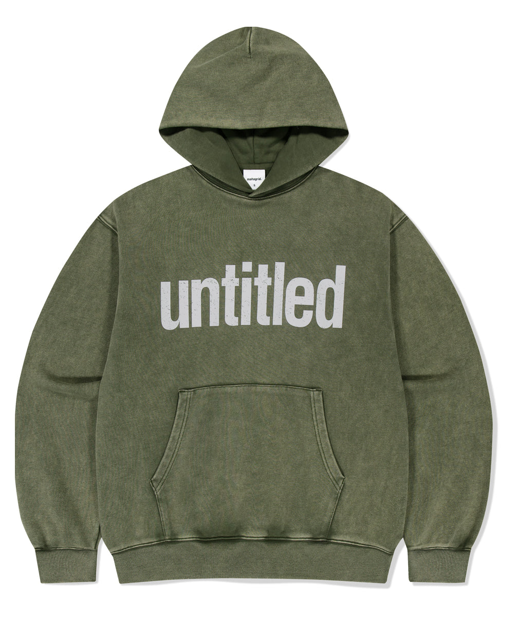 MAHAGRID FADED UNTITLED HOODIE[KHAKI]