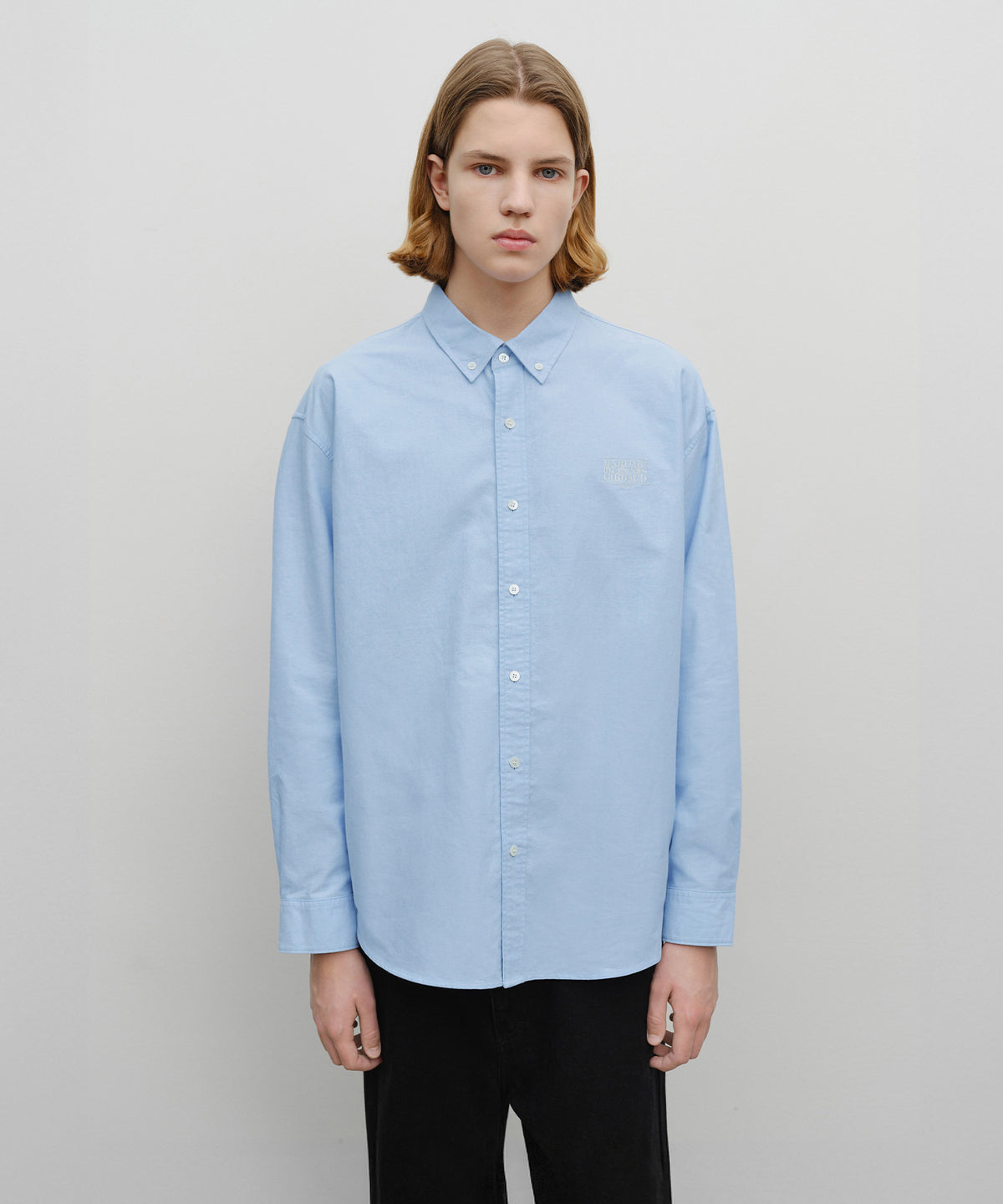 MARITHE OVERSIZED OXFORD SHIRT sky blue