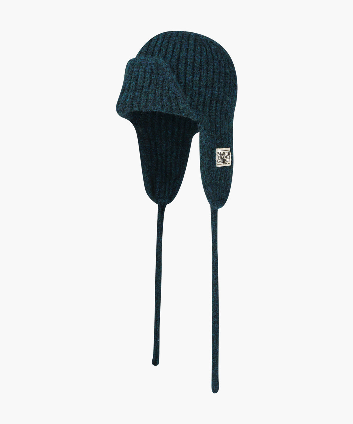 MARITHE CLASSIC LOGO EARFLAP BEANIE teal