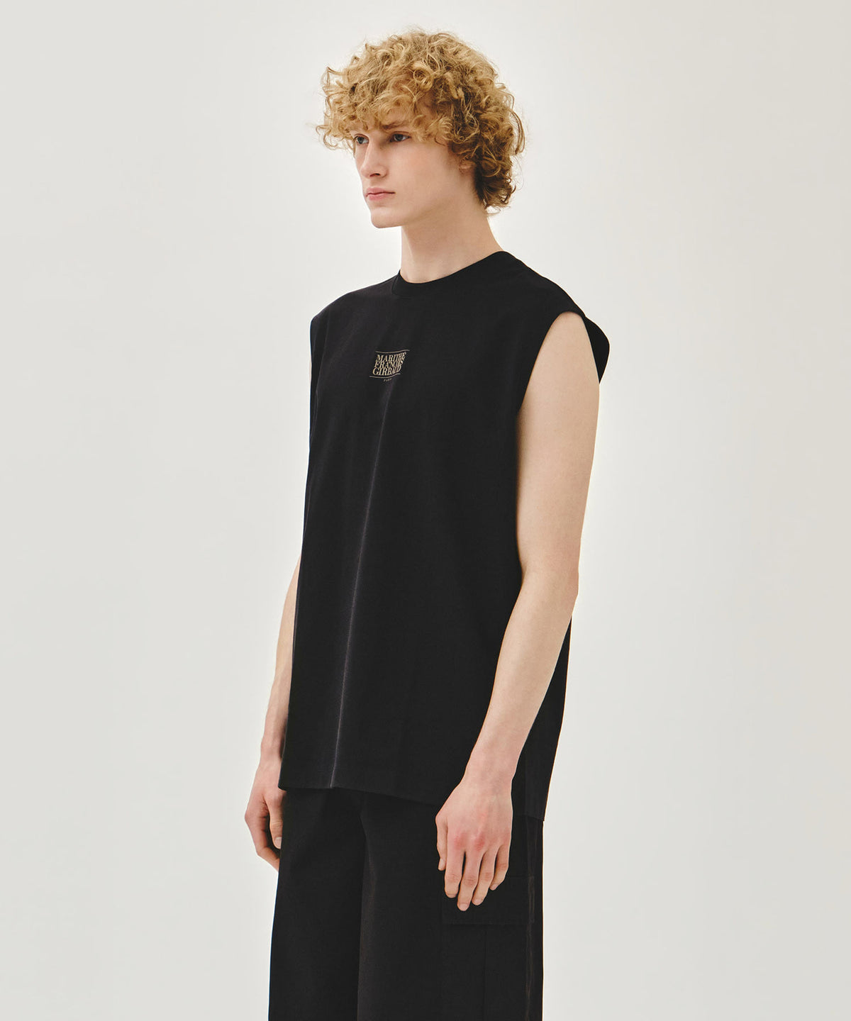 MARITHE SORONA COOL SMALL CLASSIC LOGO SLEEVELESS black