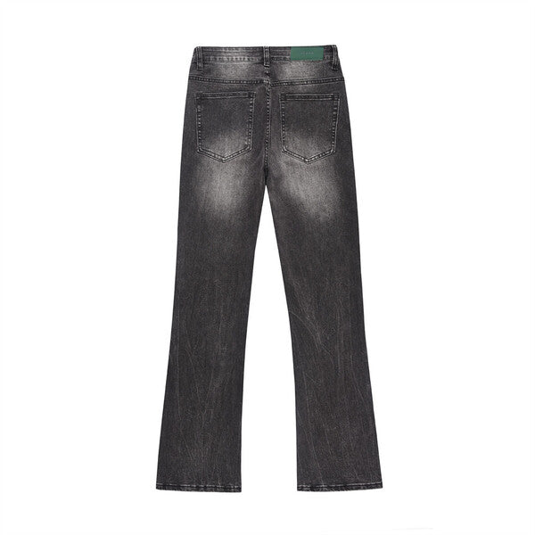 Gababa Unisex Y2K Retro Vintage Washing Street Wide Straight Denim Jeans G78238 (Plus Size S ~ 2XL)