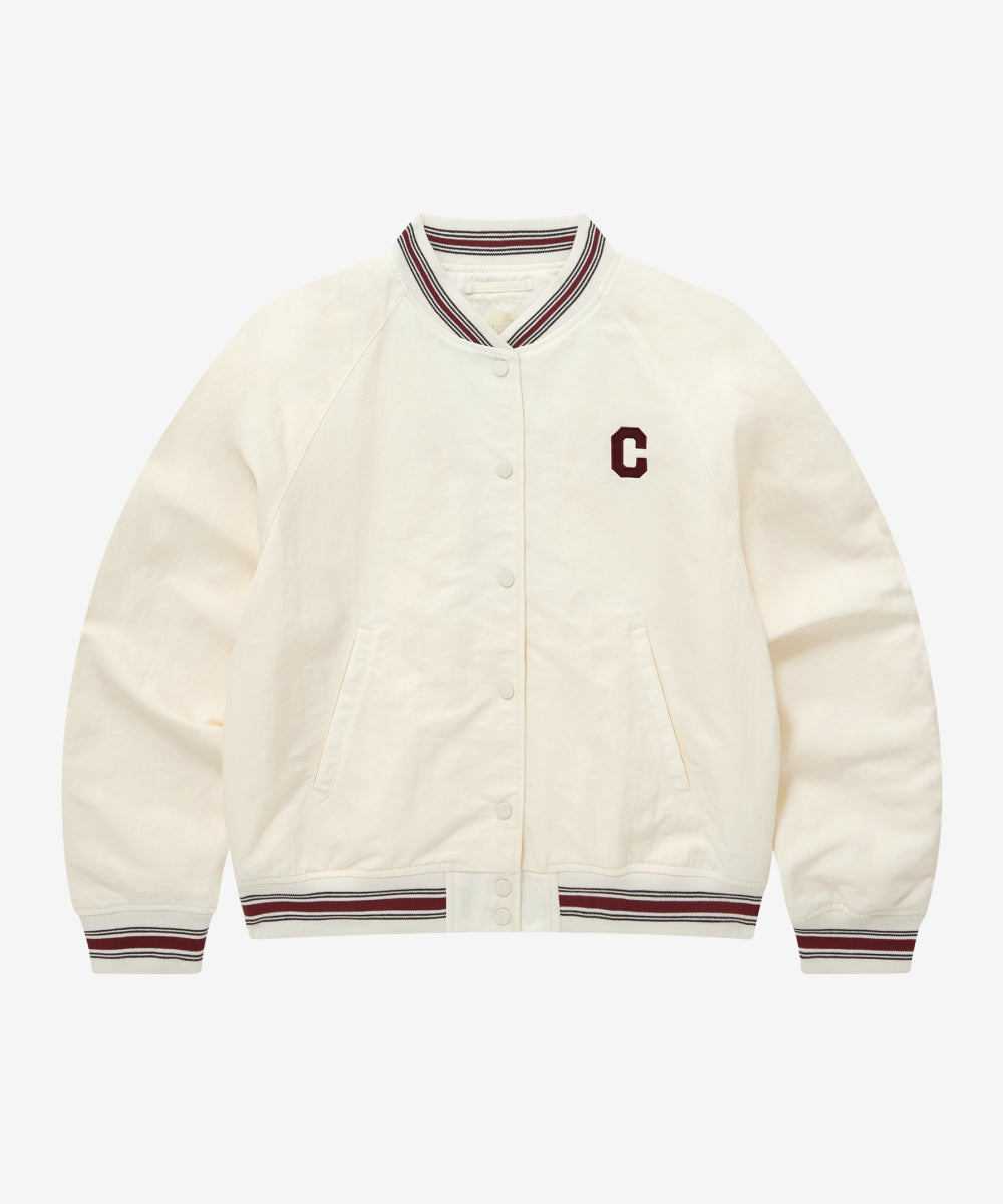 Covernat Women's Varsity Jacket Ivory