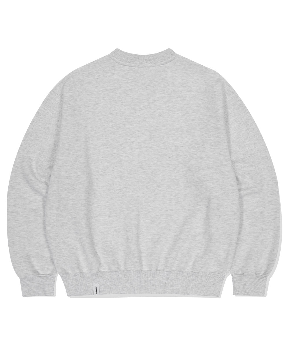 MAHAGRID CIRCLE GRUNGE SWEATSHIRT [LIGHT GREY]