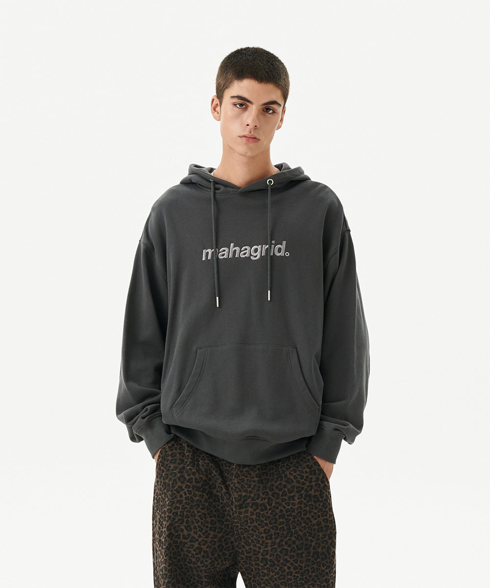 MAHAGRID BASIC LOGO HOODIE [DARK GREY]