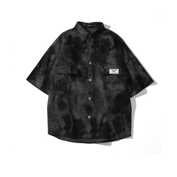 Gababa [Special Offer] Unisex Military-style Two Pocket Collar Short Sleeve Shirt G77214