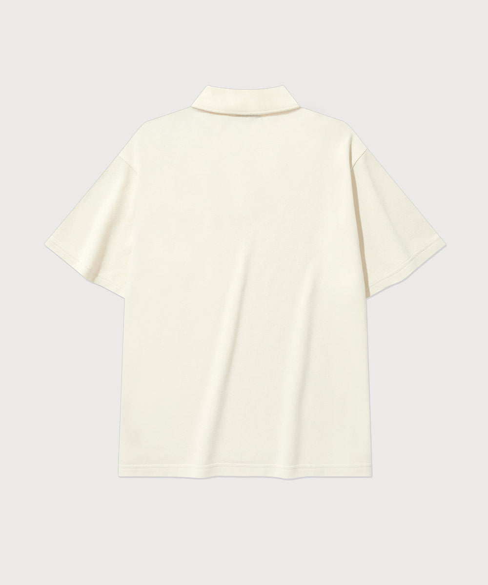 Covernat D-dyed Polo T-shirt Ivory