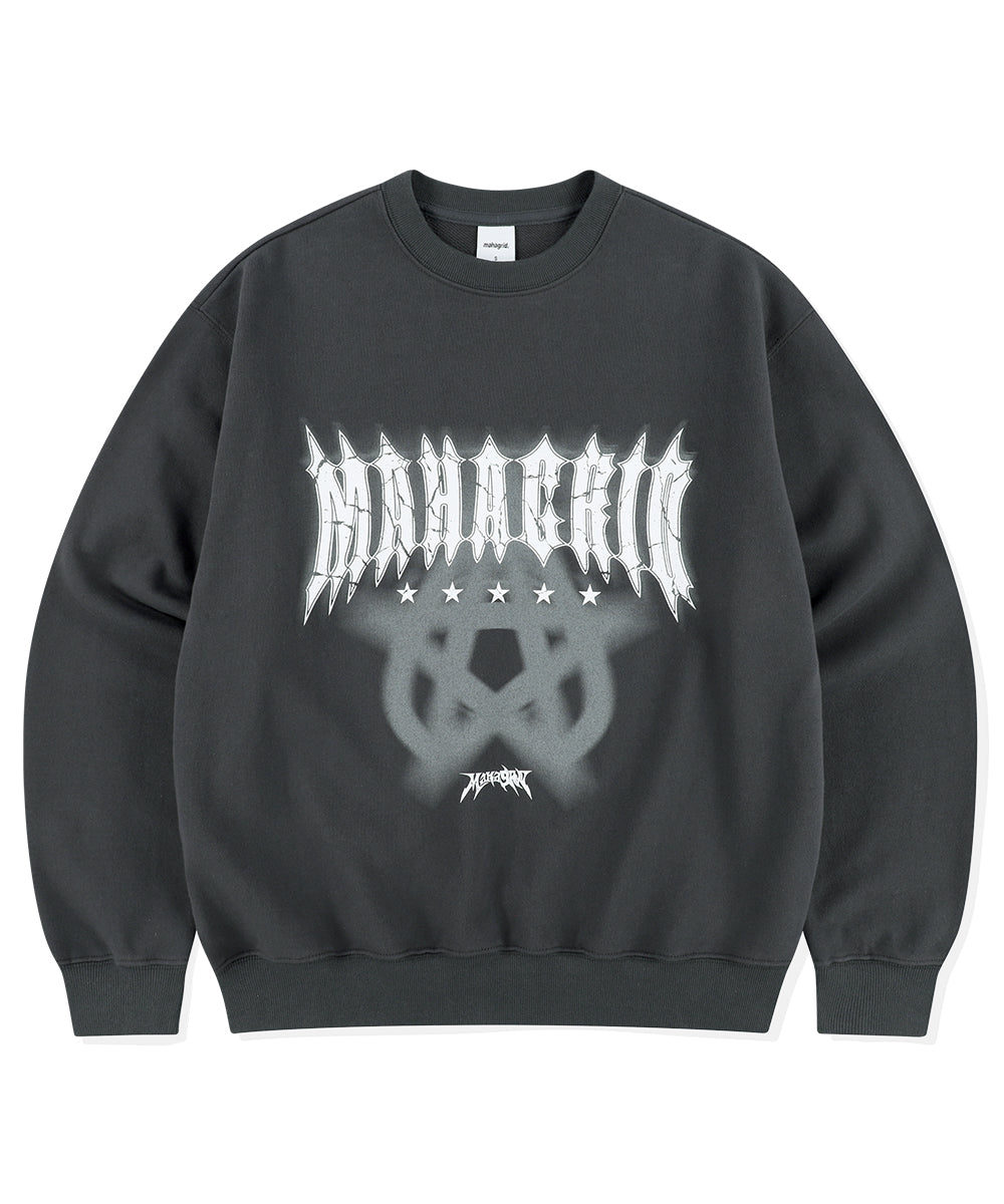 MAHAGRID STAR LOGO SWEATSHIRT [CHARCOAL]