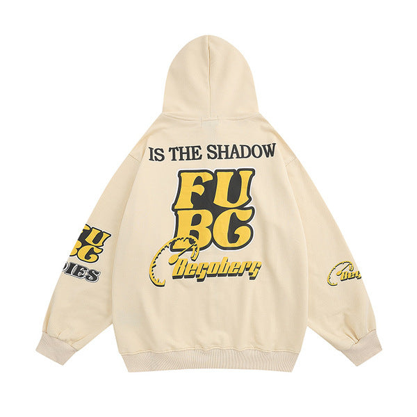 Gababa Unisex Yellow Point Big Logo Overfit Hoodie Zip-up G77314