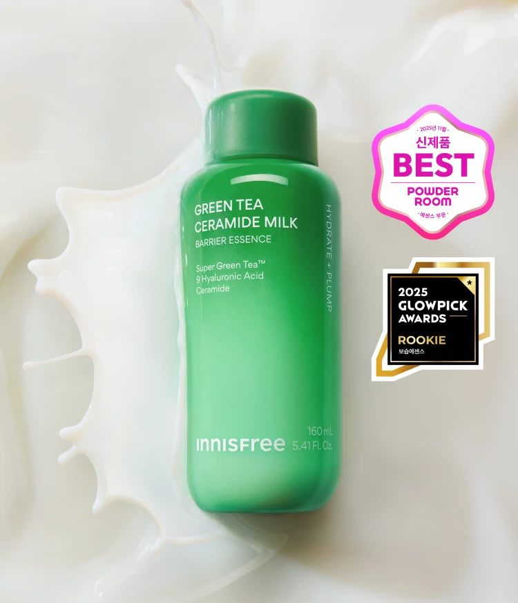 Innisfree [160mL] Green Tea Milk Moisturizing Essence Refill