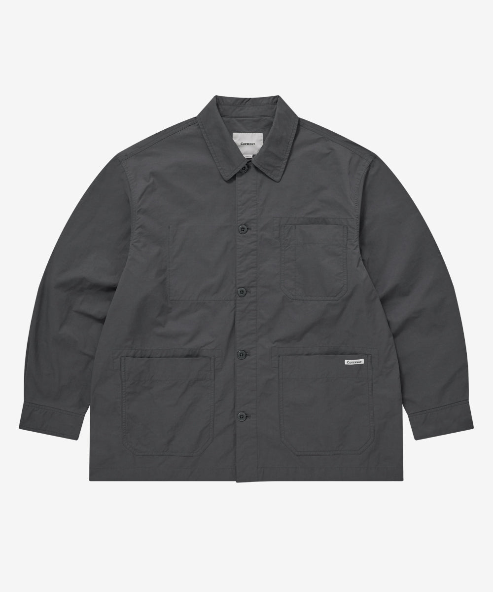 Covernat Garment Washed Coverall Jacket Charcoal