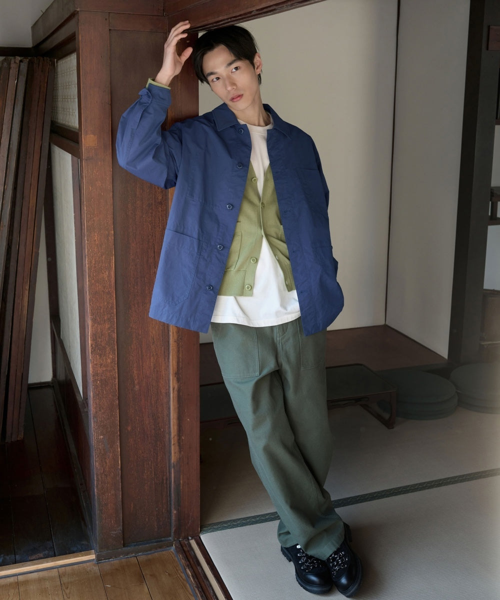 Covernat Gar Washed Coverall Jacket Royal Blue