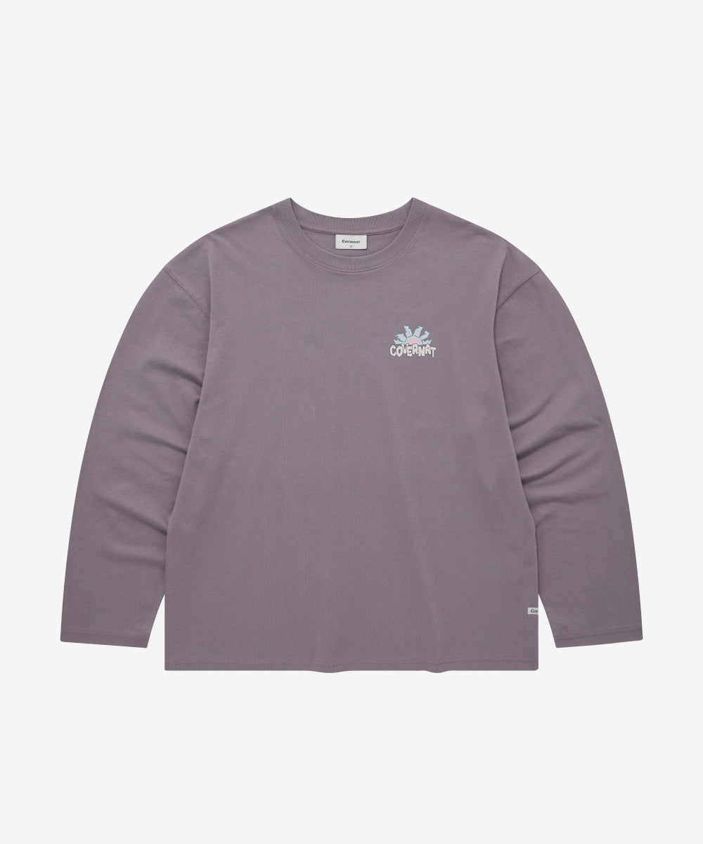 Covernat Rising Sun Graphic Long Sleeve Purple