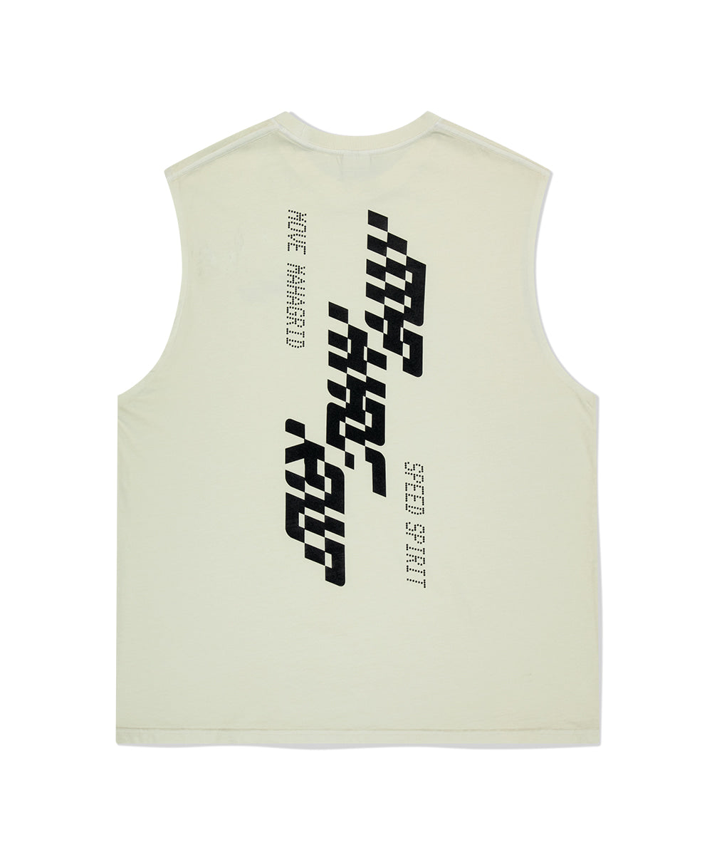 MAHAGRID TECH PIGMENT SLEEVELESS [IVORY]