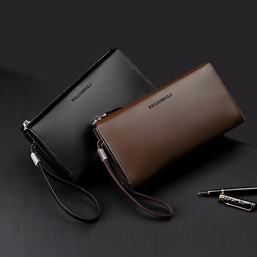Bagstay B264C William Polo Men's Natural Leather Clutch Bag