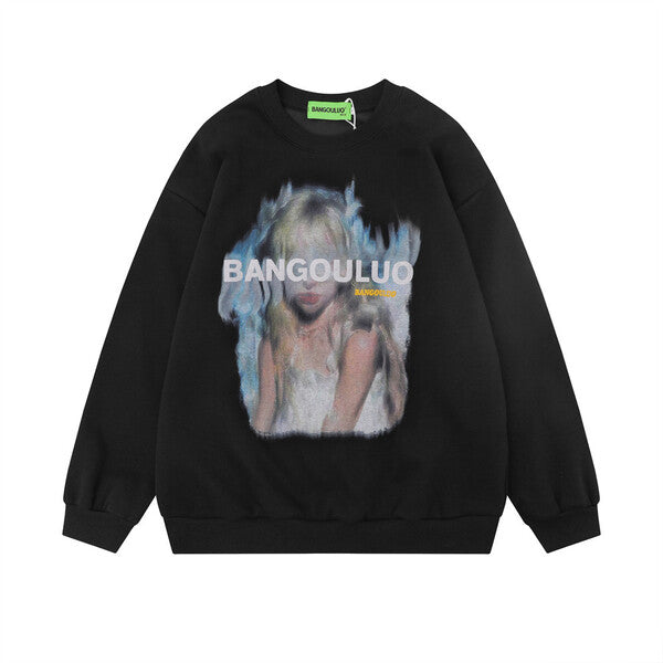 Gababa Unisex Oil Painting Design Oversized Sweatshirt G77854