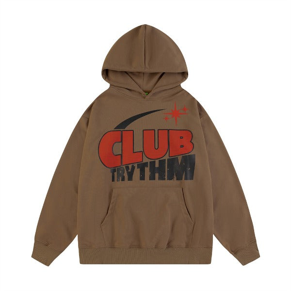 Gababa Unisex Red Club Tri Oversized Hoodie G78126 (Plus Size M~XL)