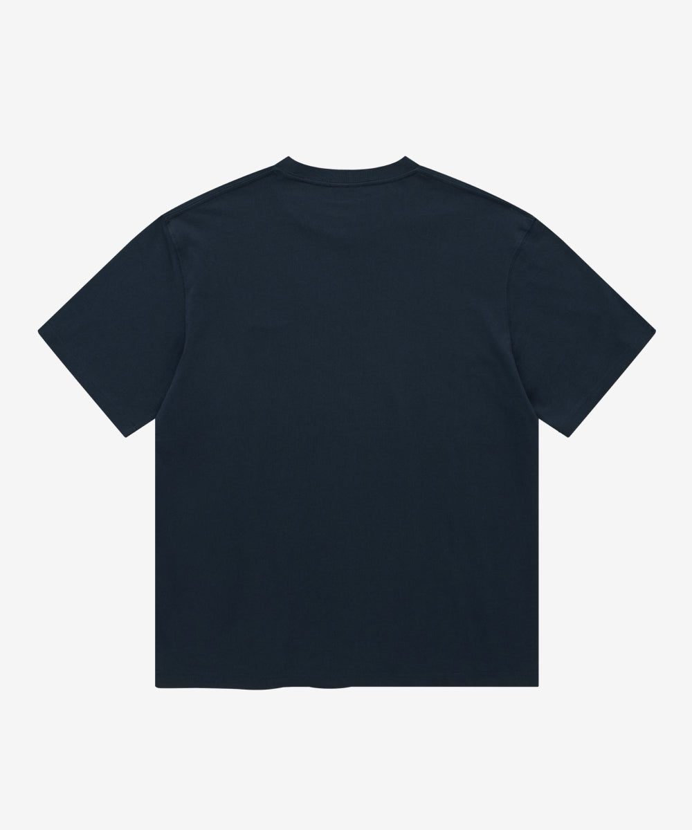 Covernat [Worn Subin] Small Logo T-shirt Dark Navy