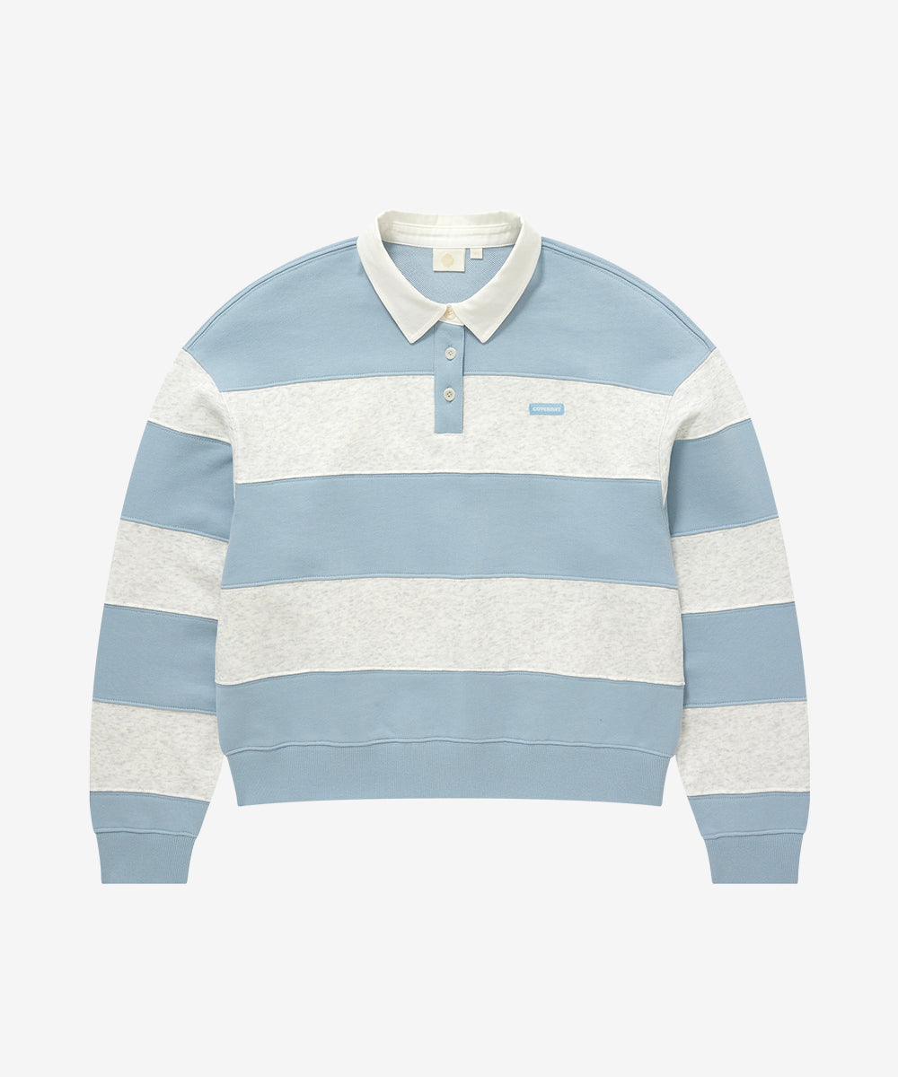 Covernat Worn by Yunji Choi Women's Rugby Sweatshirt Heather Gray
