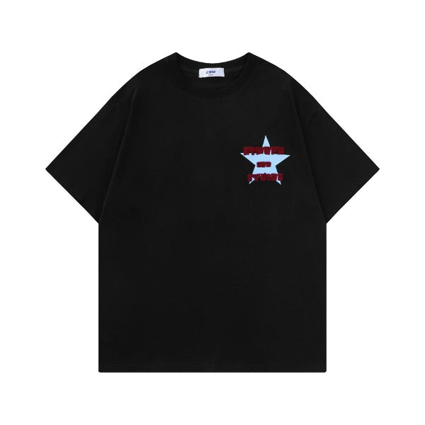 Gababa Red Point Lettering Oversized Short Sleeve T-shirt G76990
